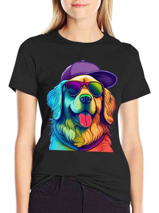 Cool Dog Graphic Tee - Rainbow Pup T-Shirt
