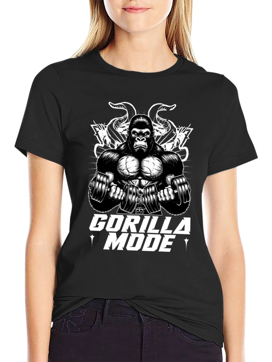 Gorilla Mode Black T-Shirt - Gym Workout Apparel