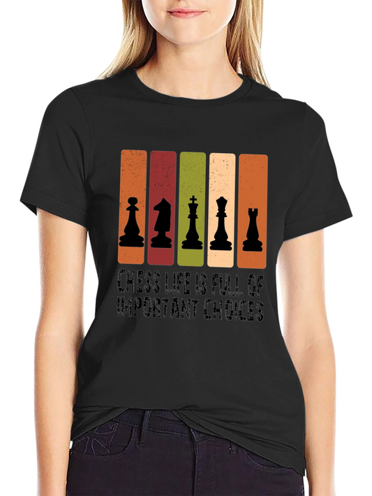 Chess Life Choices Black T-Shirt