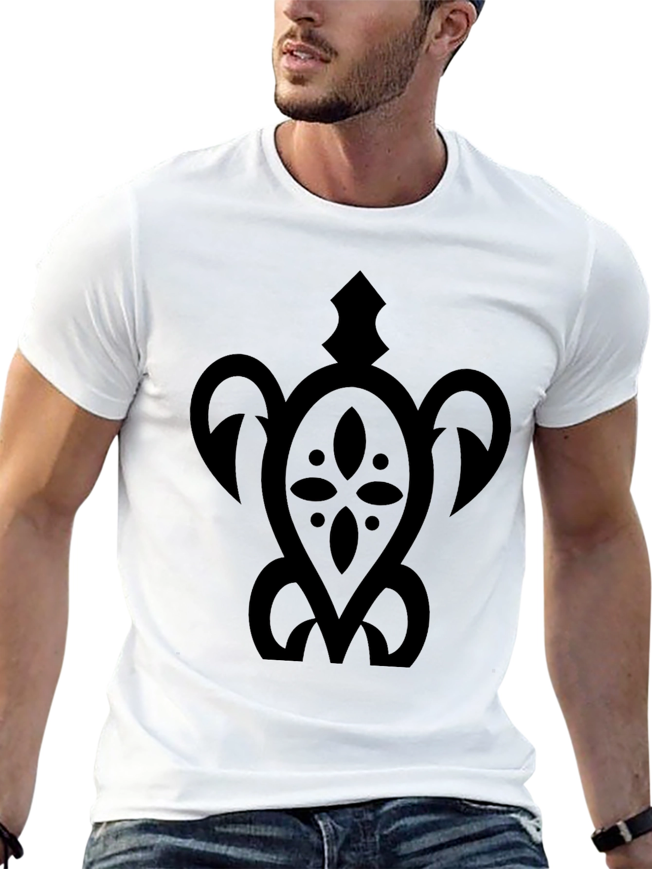 Black Turtle Graphic Tee - Casual Style