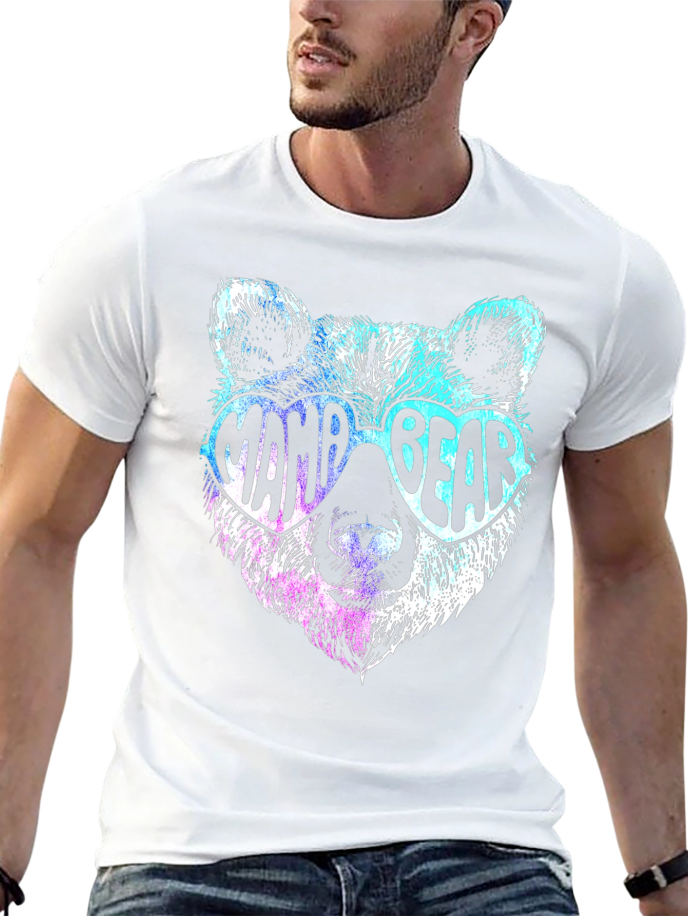 Mama Bear Graphic T-Shirt - Cool Bear with Sunglasses