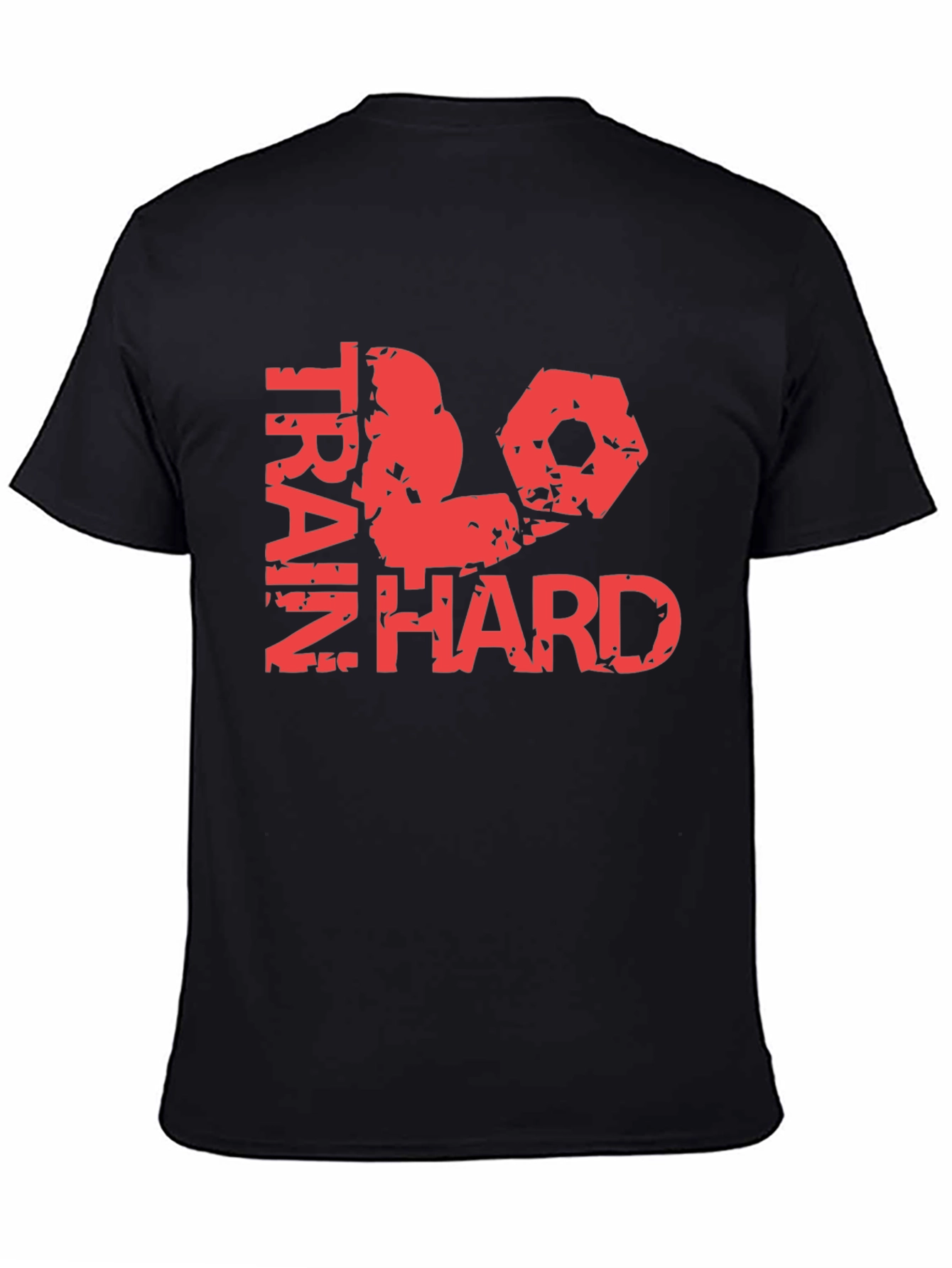 Train Hard Graphic Tee - Black Cotton