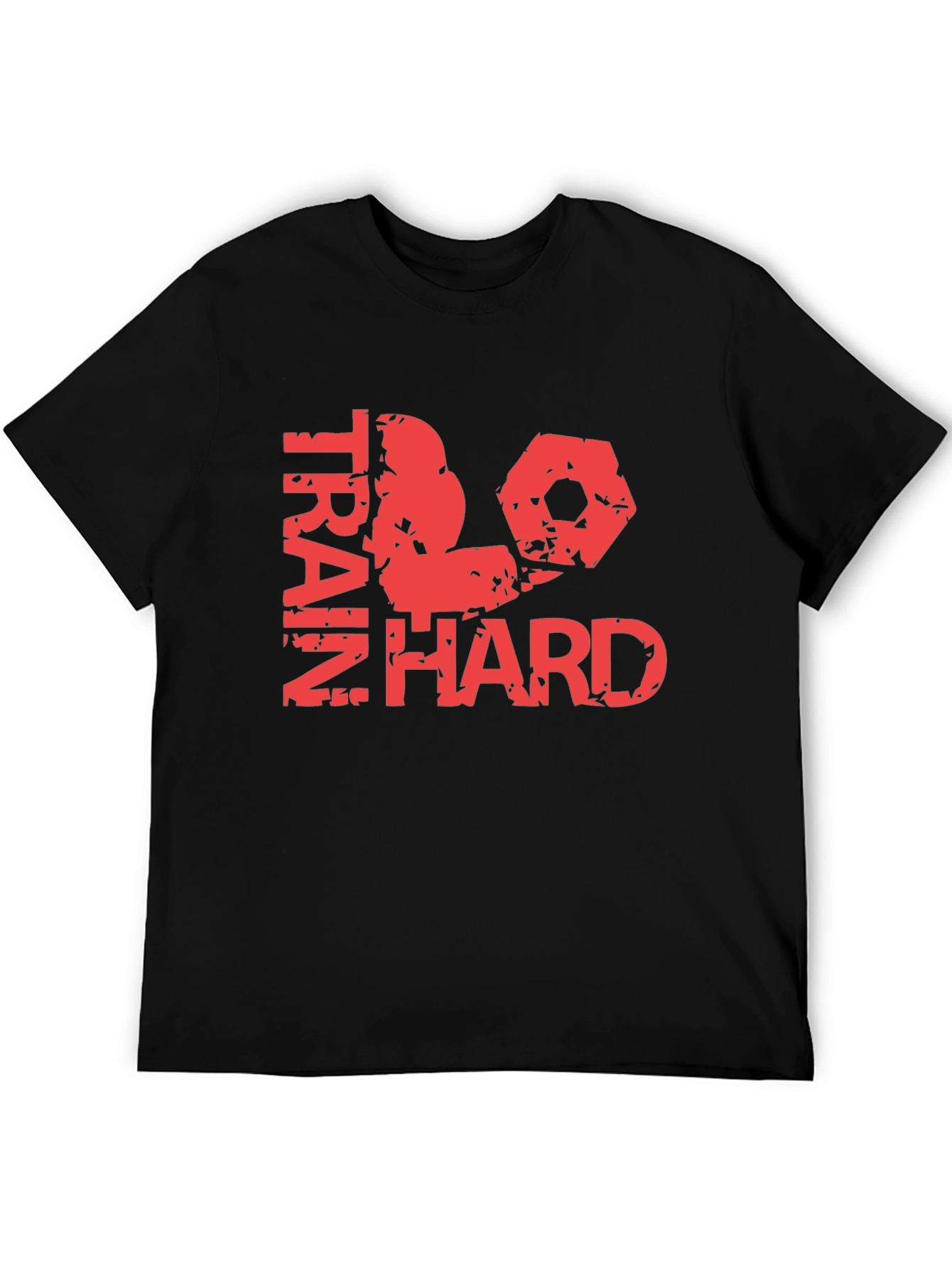 Train Hard Graphic Tee - Black Cotton