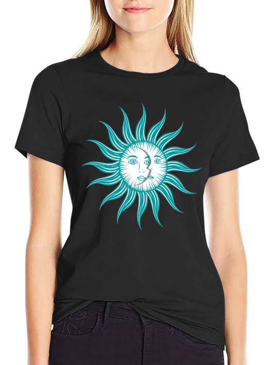 Celestial Sun & Moon Graphic T-Shirt