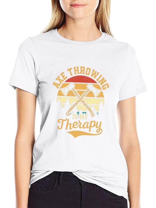 Axe Throwing Therapy Black T-Shirt