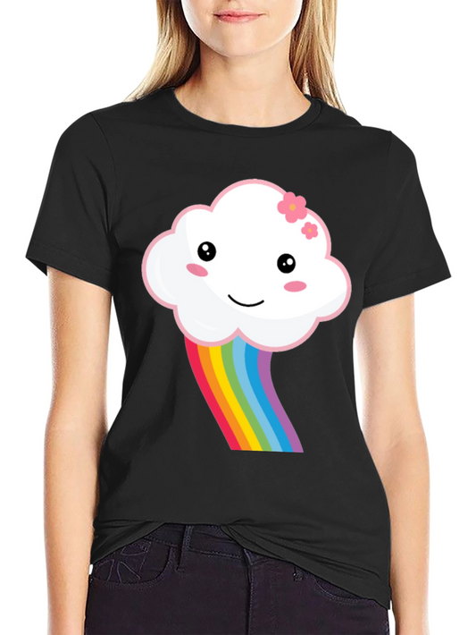 Kawaii Cloud Rainbow Graphic Tee