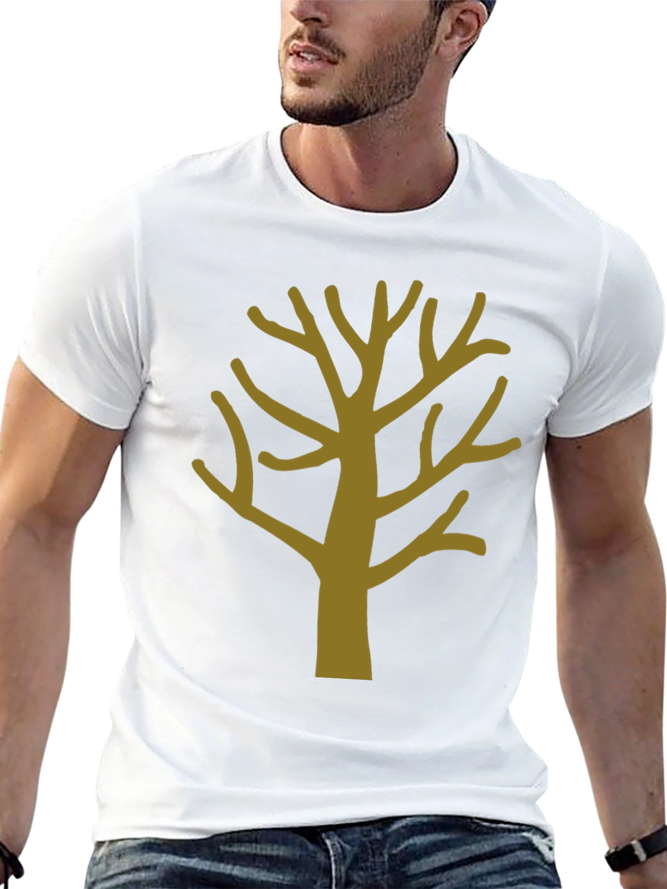 Abstract Tree Graphic Tee - Mens Black T-Shirt