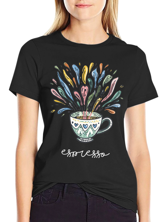 Espresso Art T-Shirt - Stylish Coffee Lover Tee