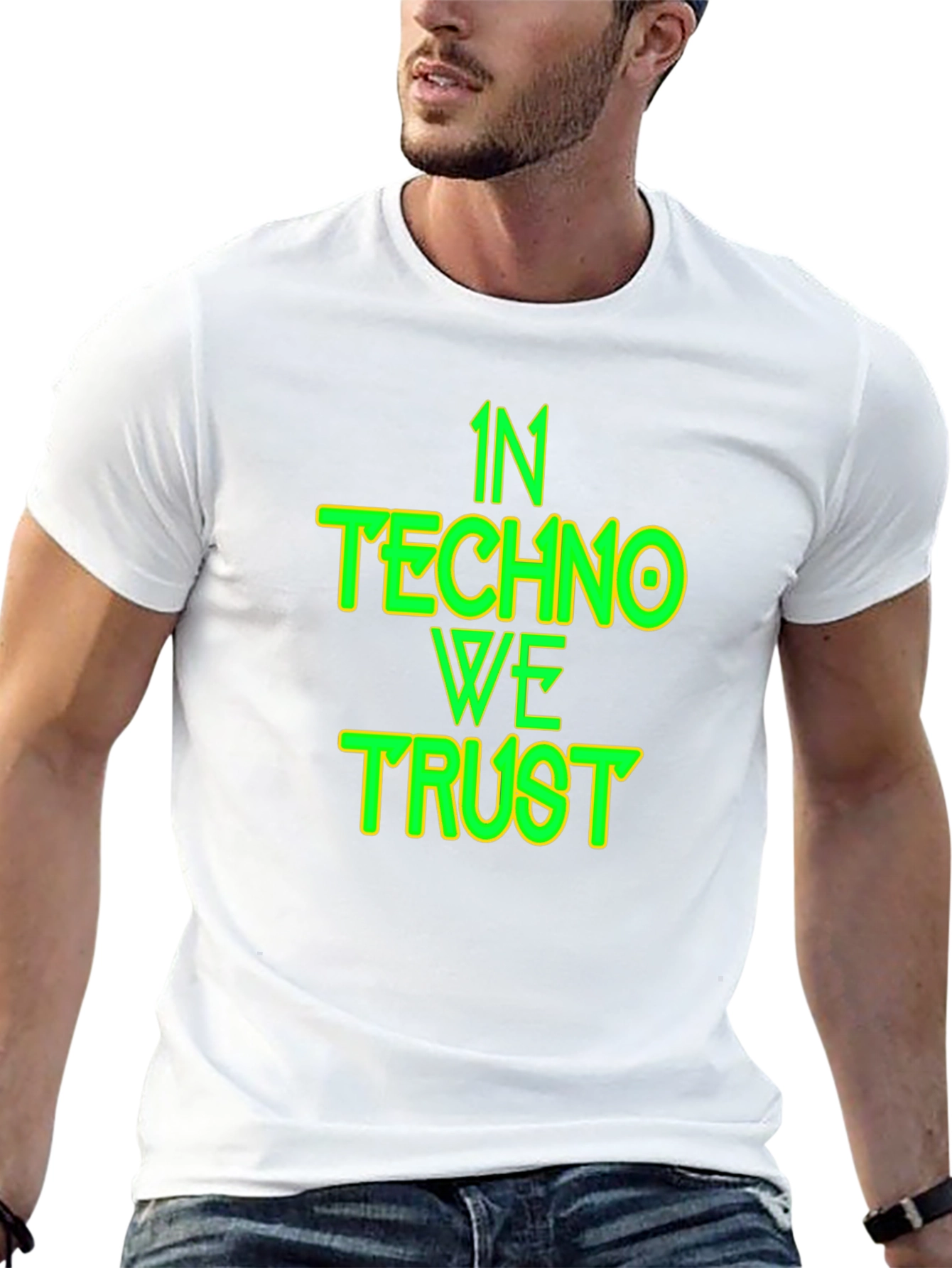 In Techno We Trust Black T-Shirt - EDM Rave