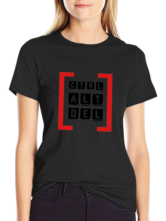 Ctrl Alt Del Graphic Tee - Black Cotton T-Shirt