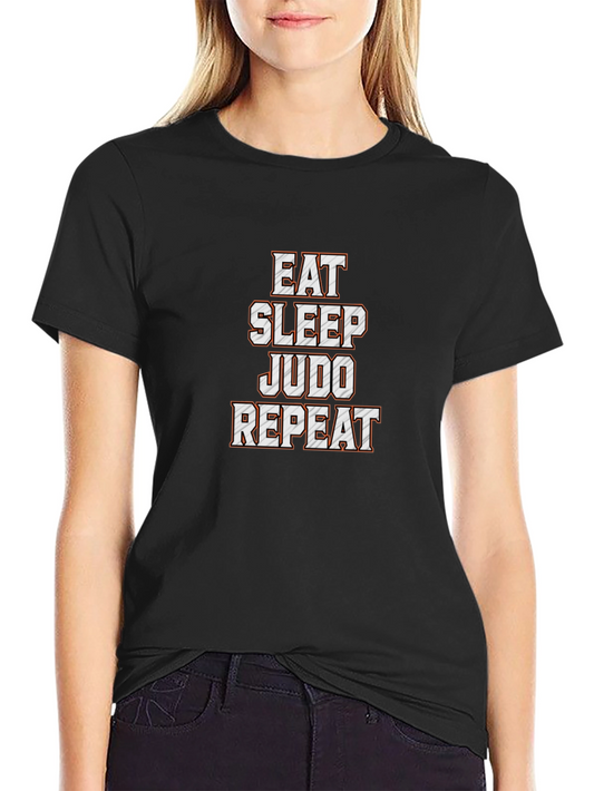 Eat Sleep Judo Repeat T-Shirt - Black
