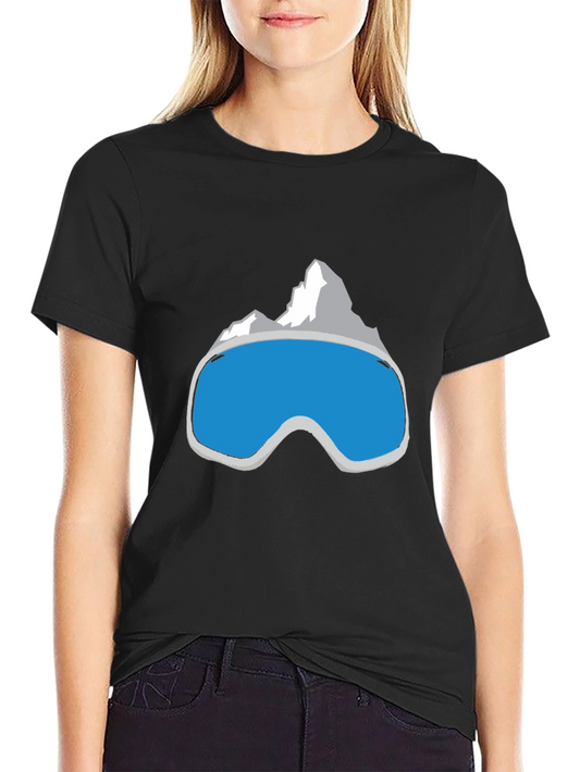 Cool Mountain Goggles Graphic Tee - Black