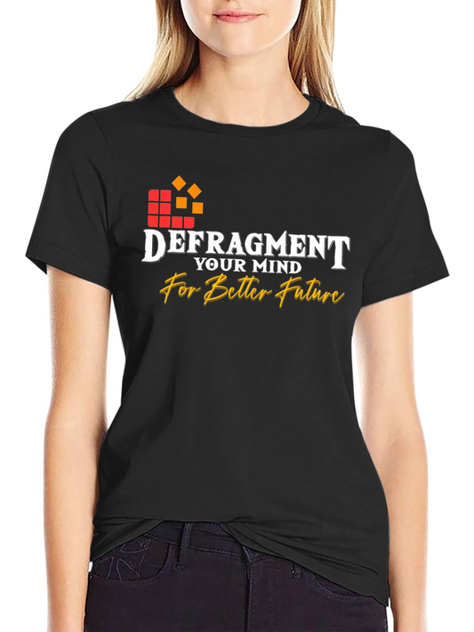 Defragment Your Mind Black Graphic Tee