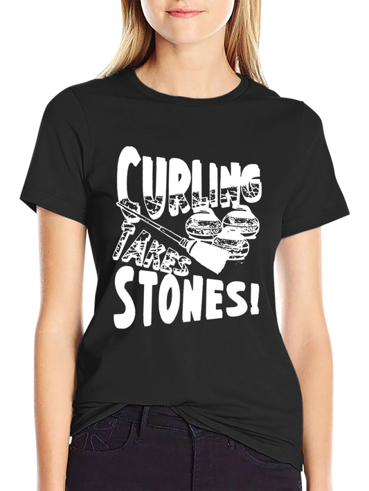 Curling Takes Stones Graphic T-Shirt