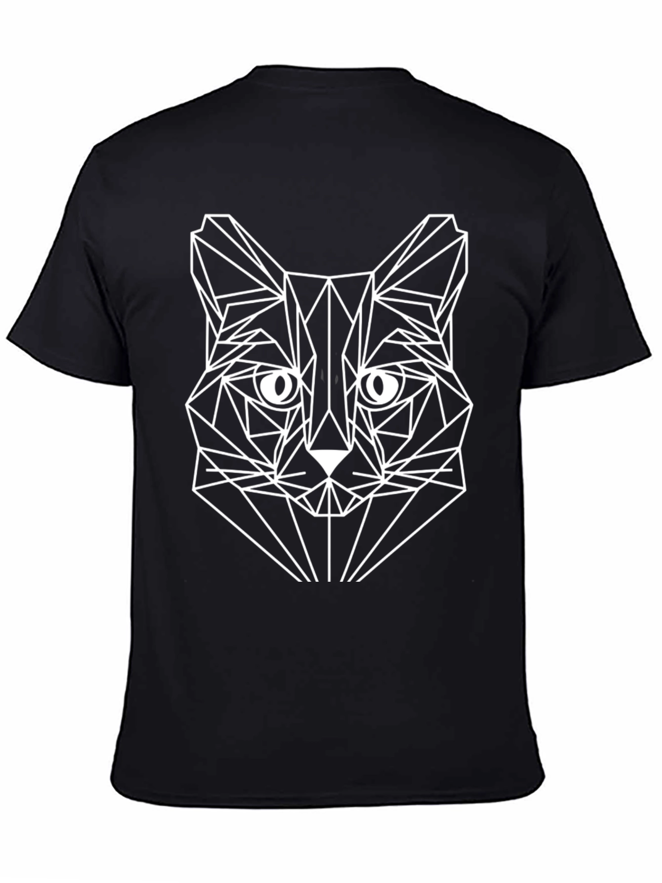 Geometric Cat T-Shirt - Modern Art Tee