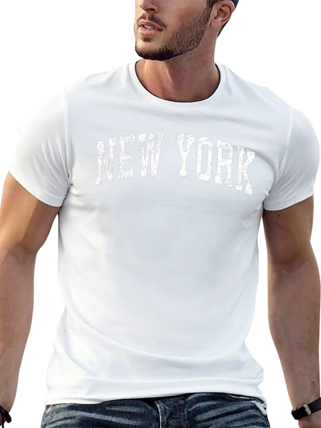 New York Distressed Graphic Tee