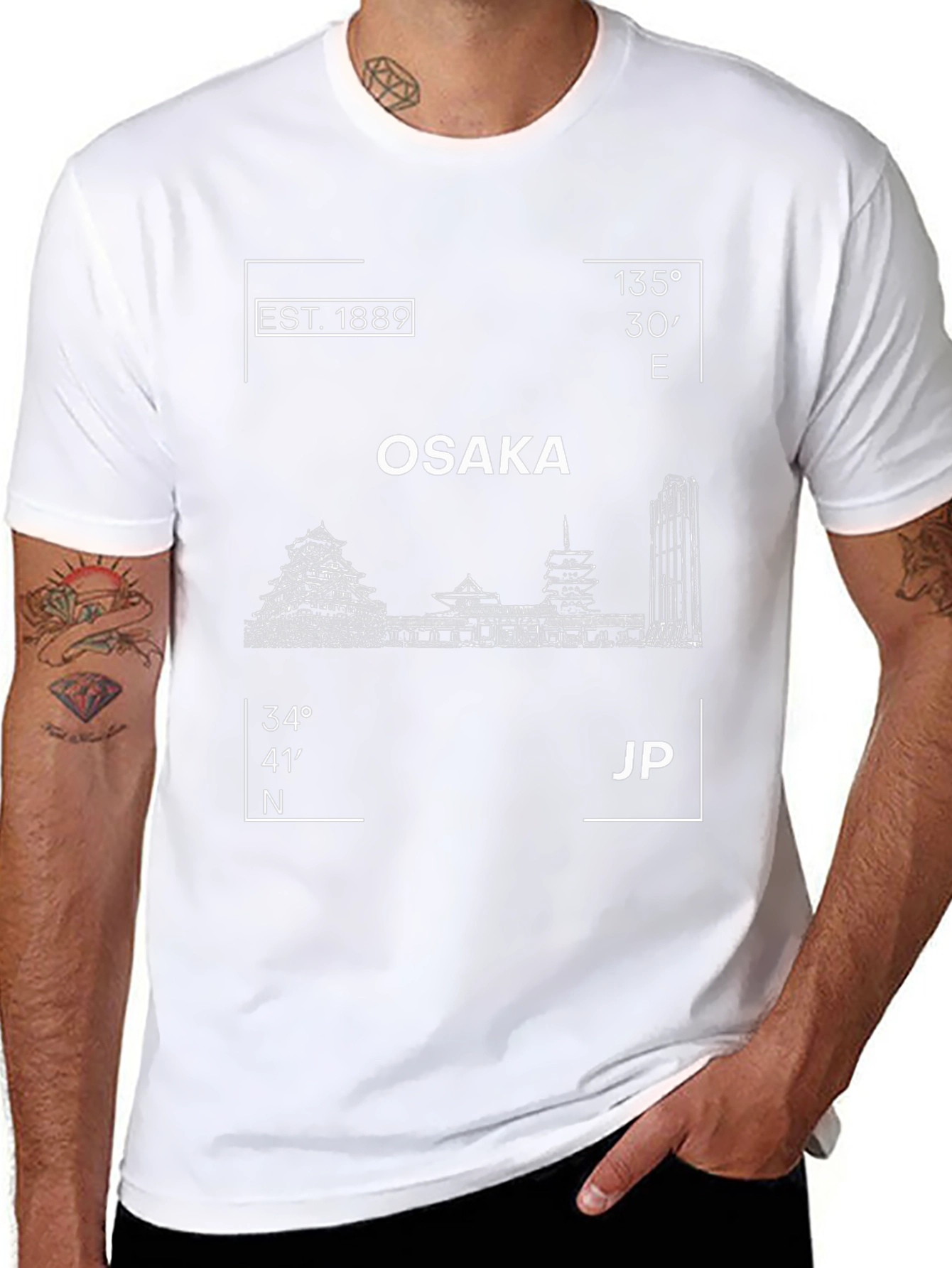 Osaka Japan Landmark Graphic Tee - Est. 1889