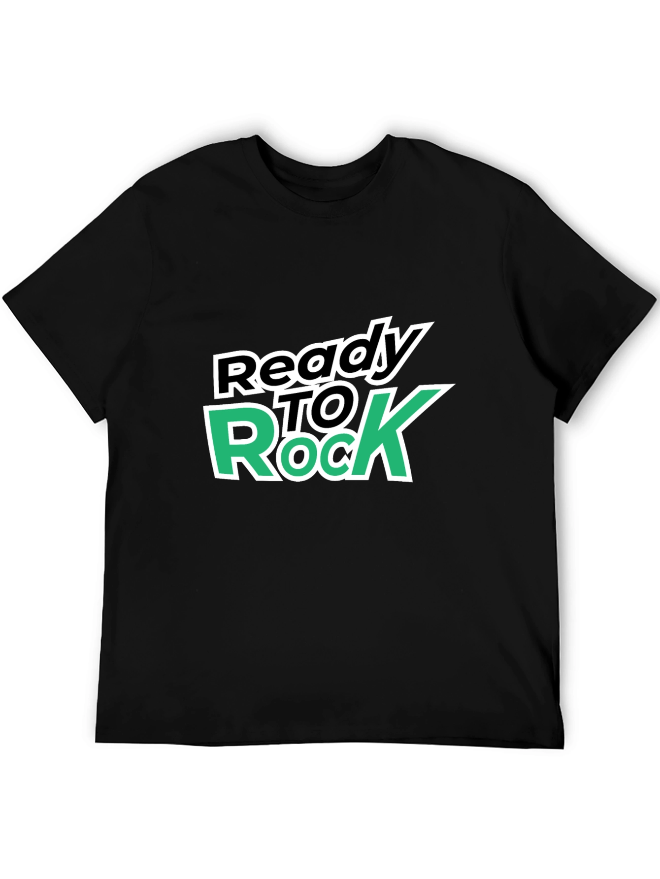 Ready to Rock Black T-Shirt - Stylish Graphic Tee