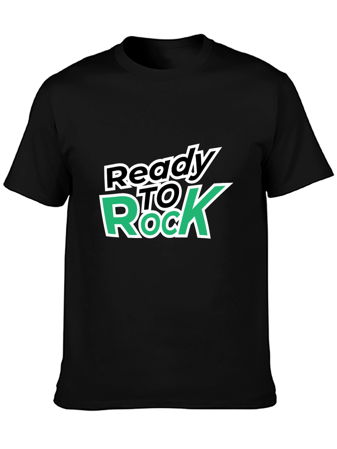 Ready to Rock Black T-Shirt - Stylish Graphic Tee