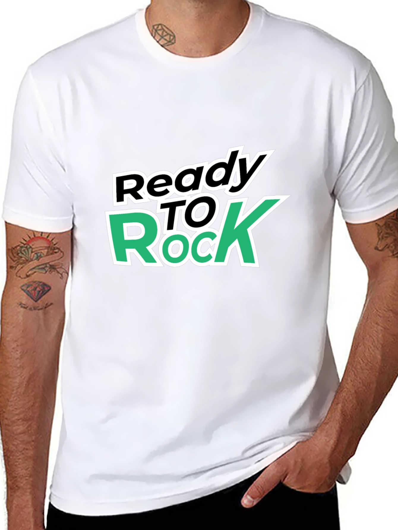 Ready to Rock Black T-Shirt - Stylish Graphic Tee