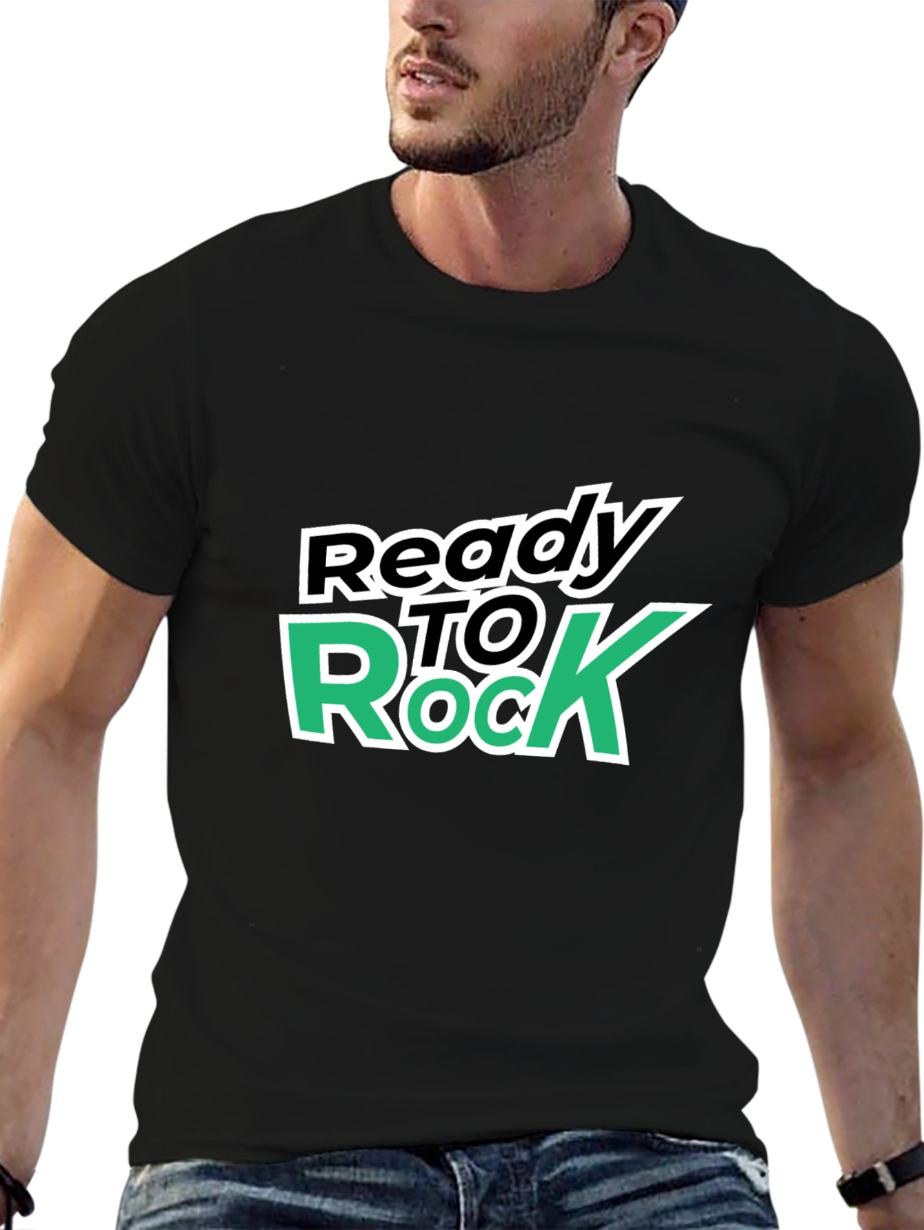 Ready to Rock Black T-Shirt - Stylish Graphic Tee