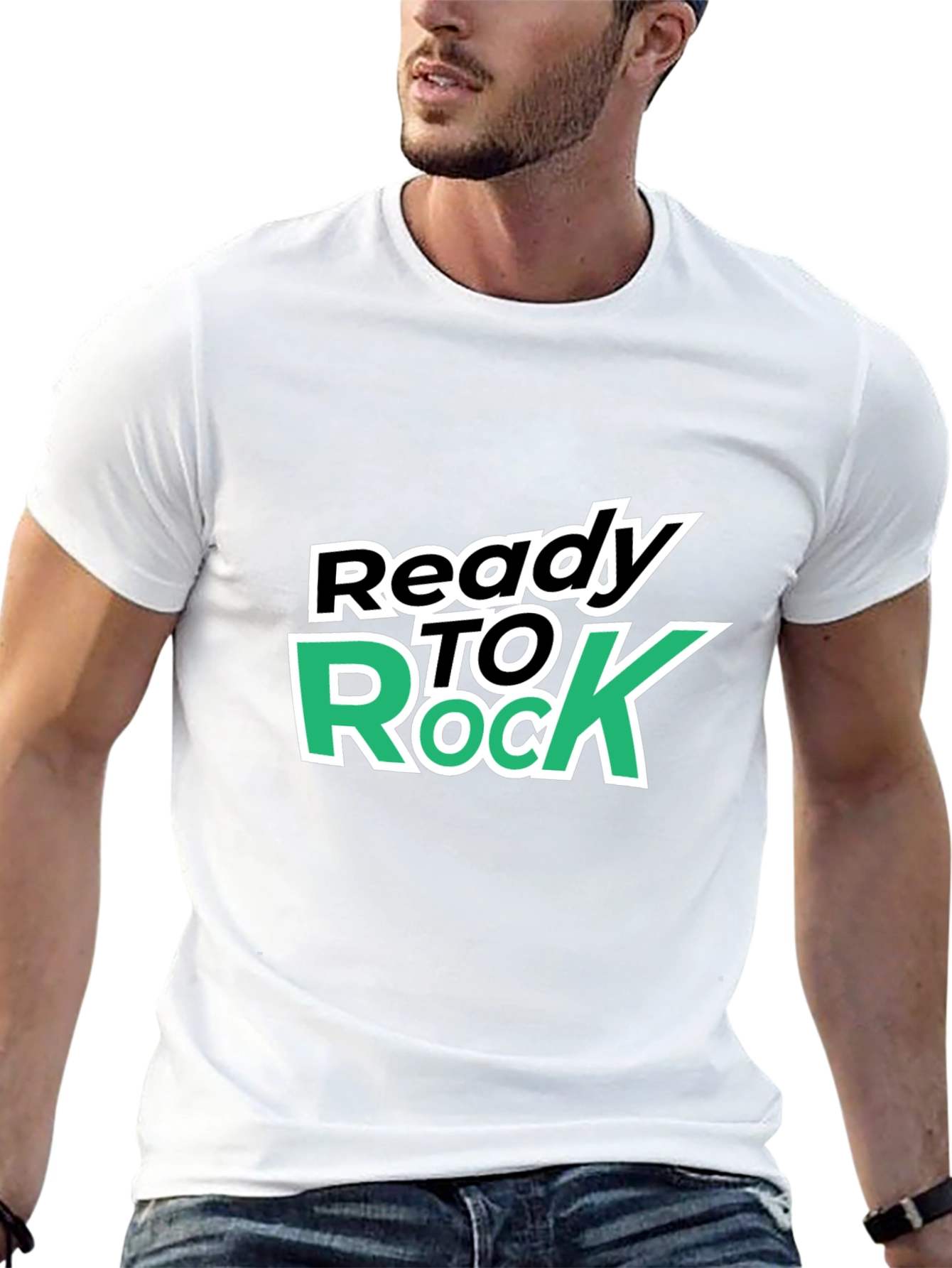 Ready to Rock Black T-Shirt - Stylish Graphic Tee