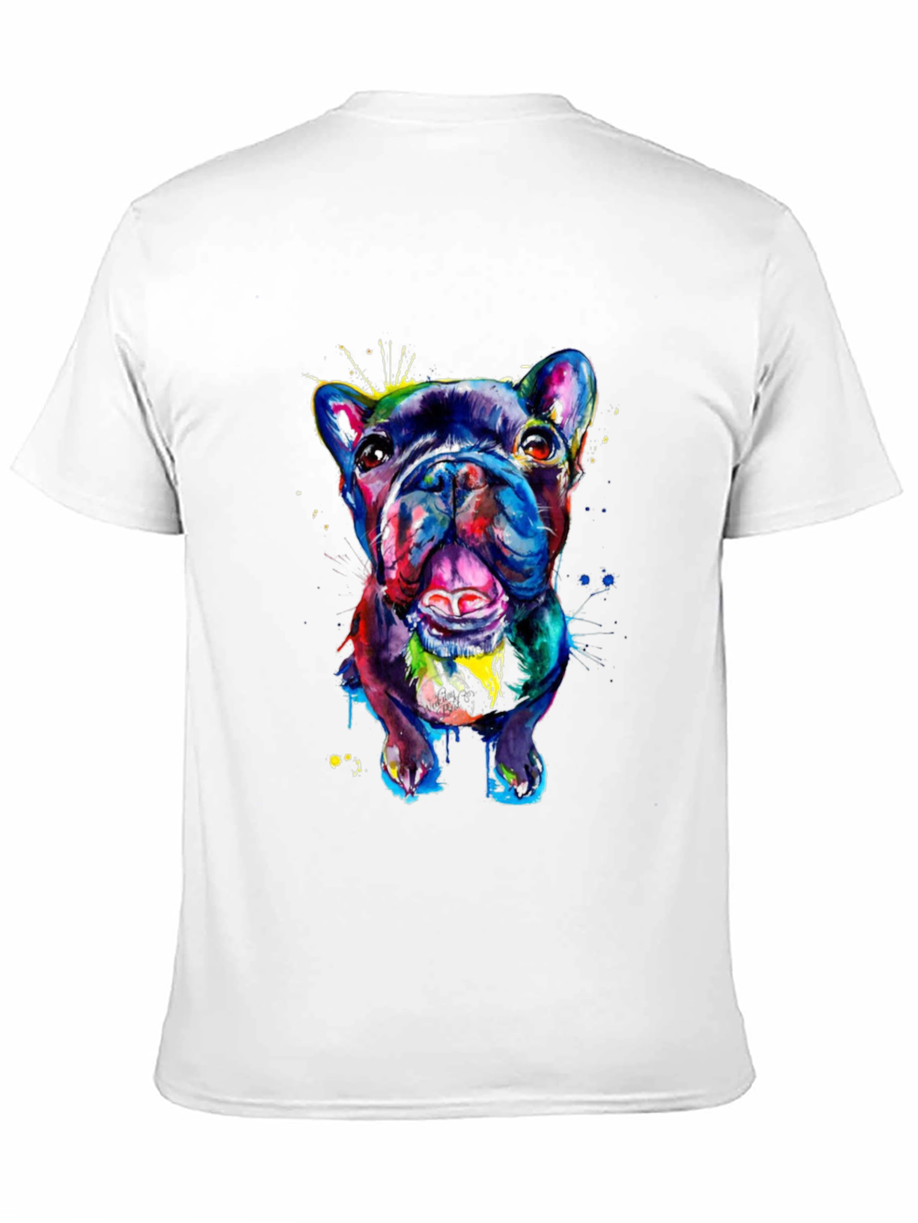 Vibrant Bulldog Graphic Tee - Mens Black T-Shirt