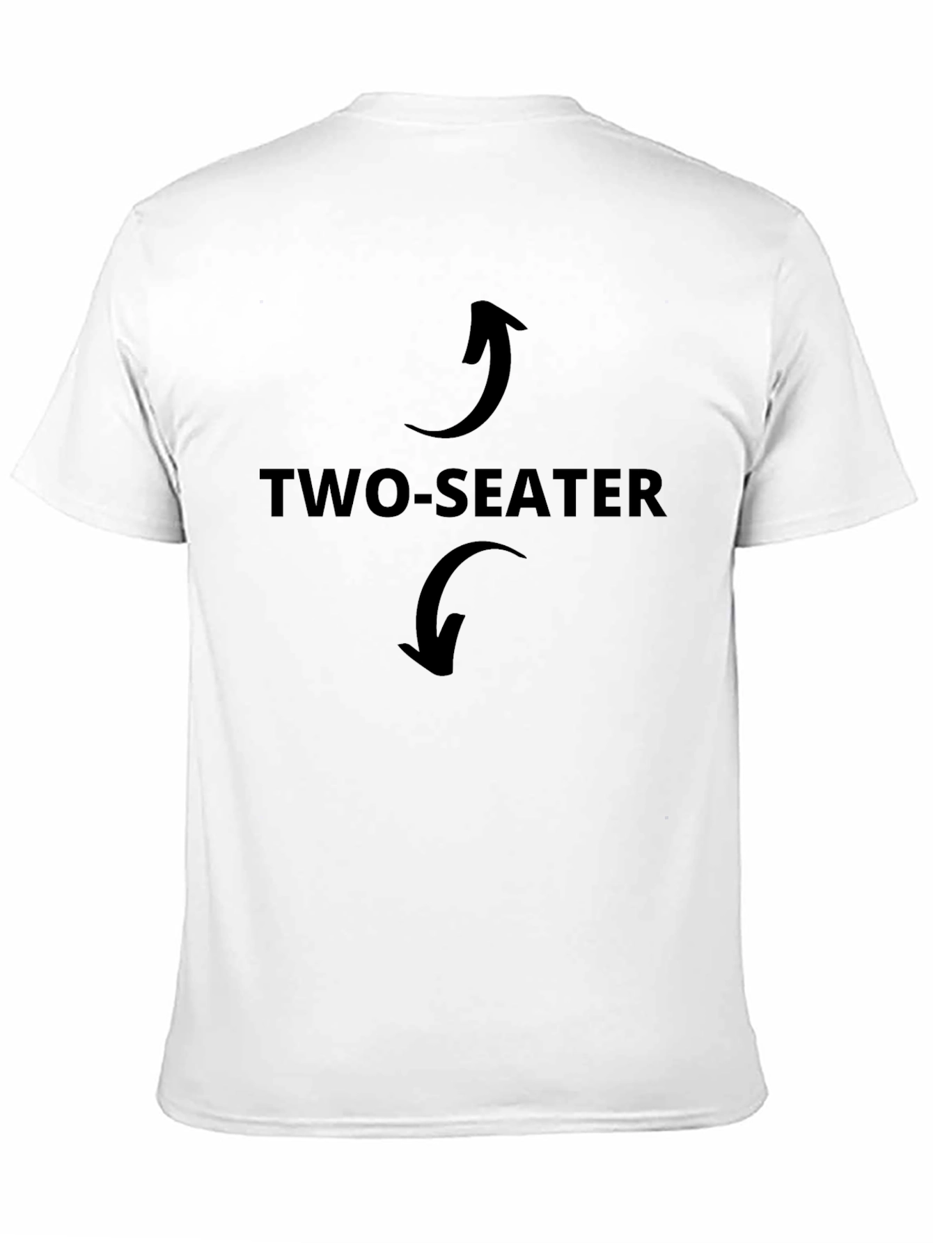 Two-Seater Graphic Tee - Black Cotton Casual Wear
