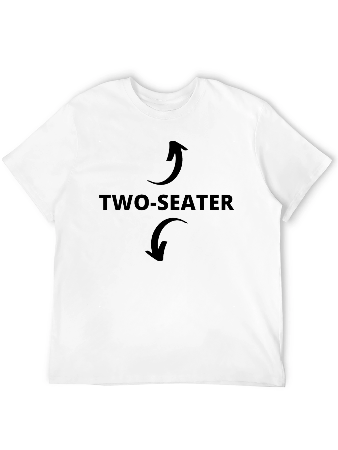 Two-Seater Graphic Tee - Black Cotton Casual Wear