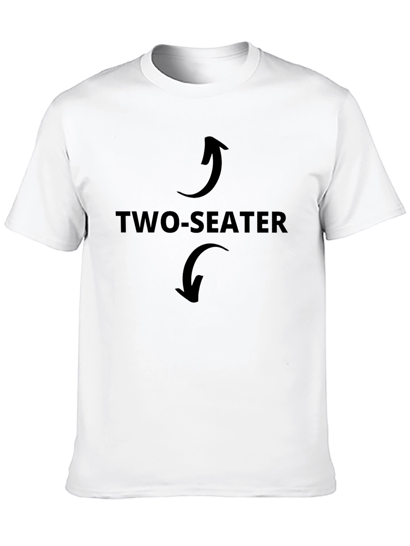 Two-Seater Graphic Tee - Black Cotton Casual Wear