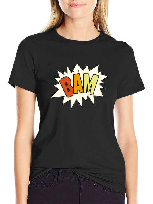 Bam! Graphic Print Black T-Shirt