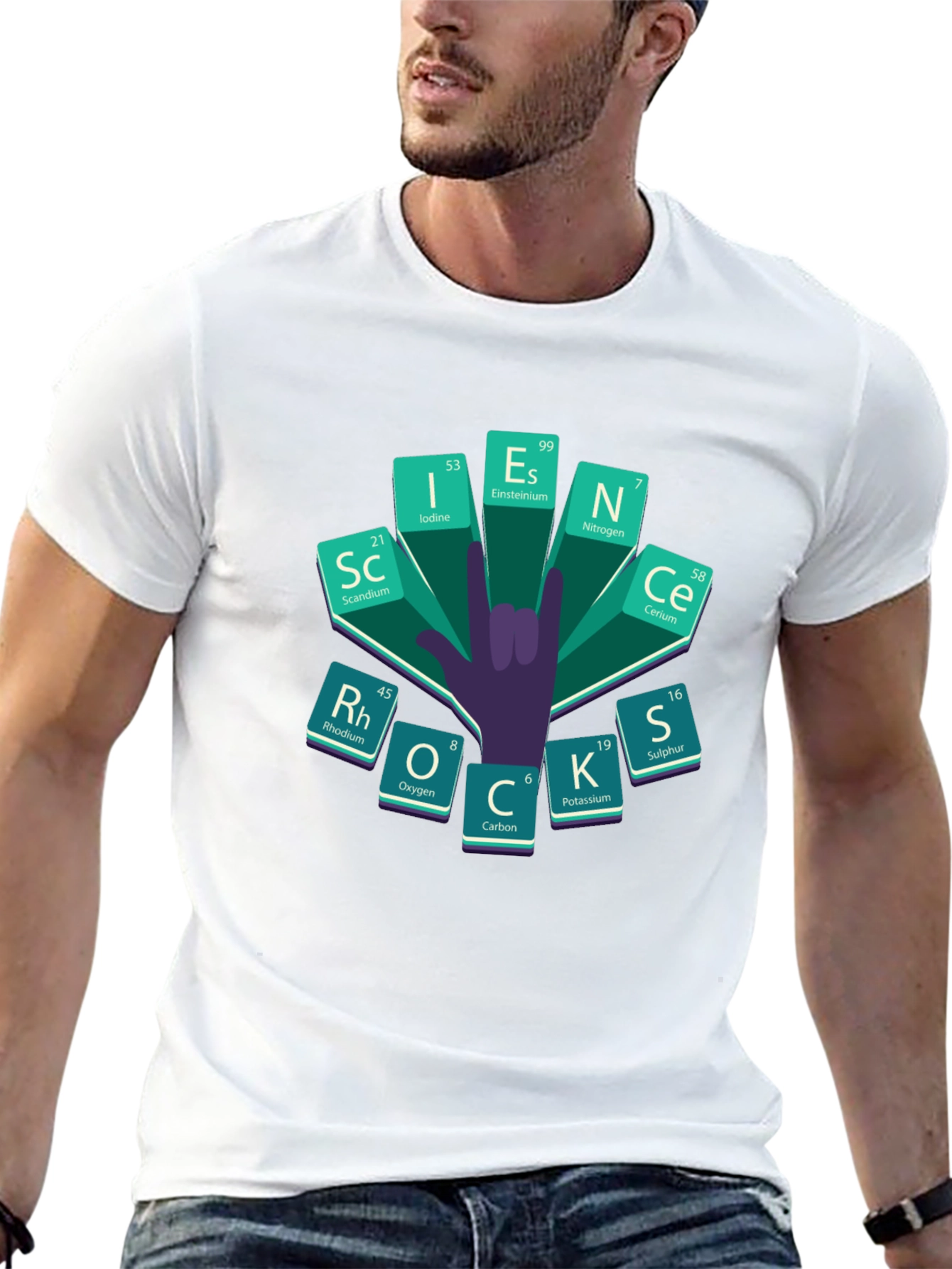 Science Periodic Table Rock On T-Shirt