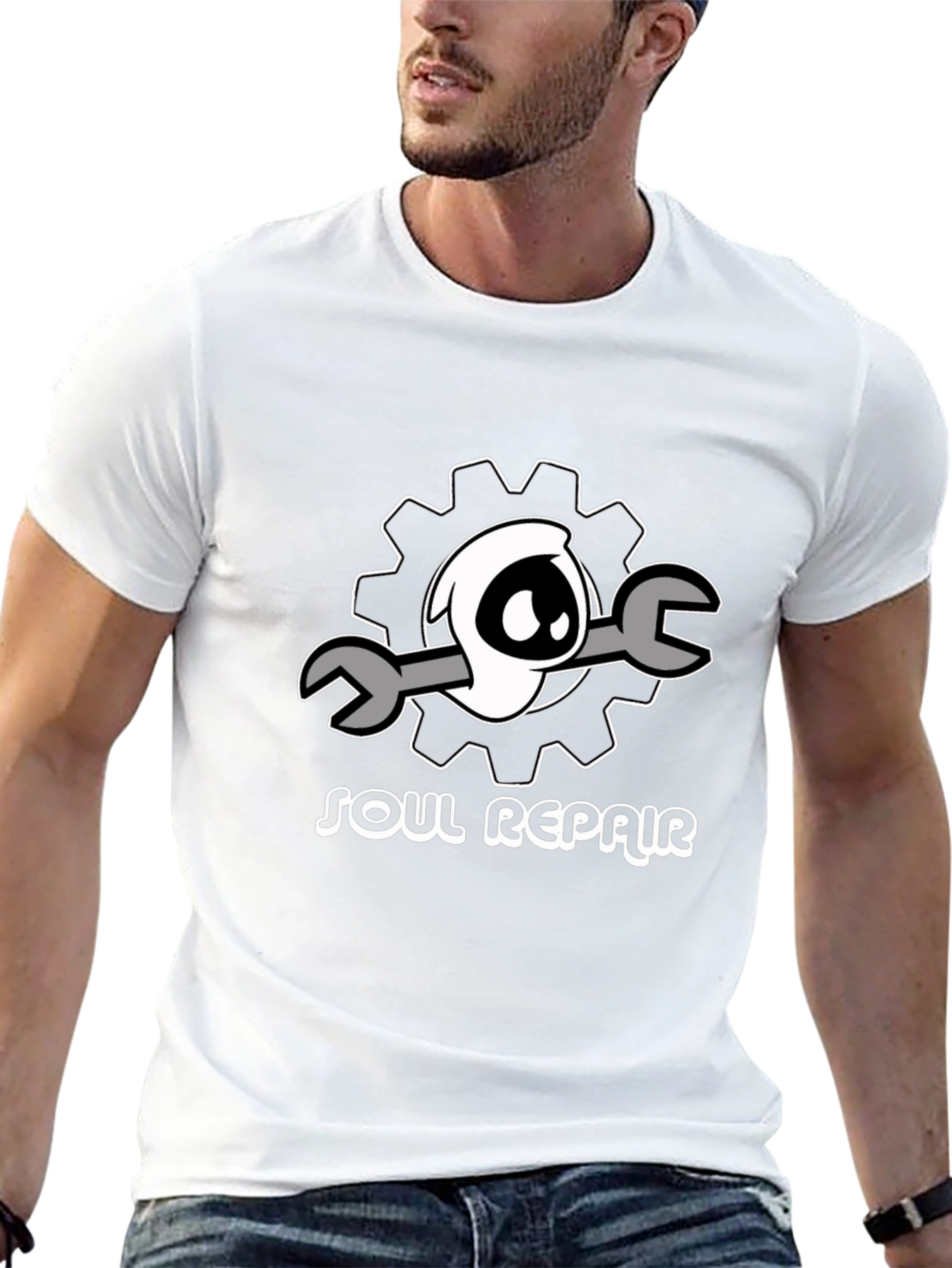 Soul Repair T-Shirt - Mechanic Ghost Graphic Tee