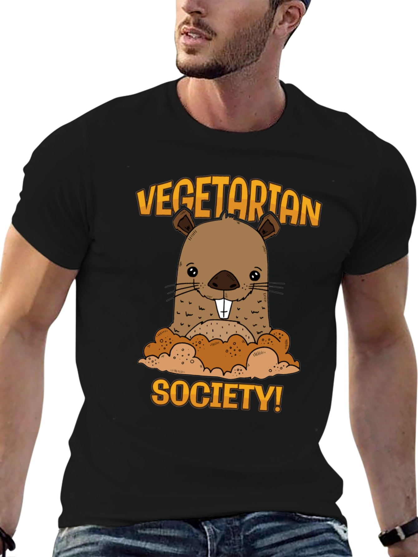 Vegetarian Society Beaver Graphic Tee