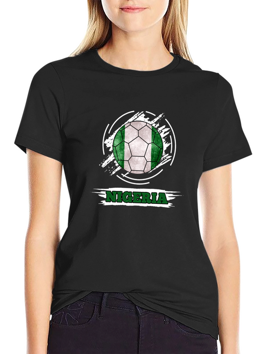Nigeria Soccer Ball Tee - Black