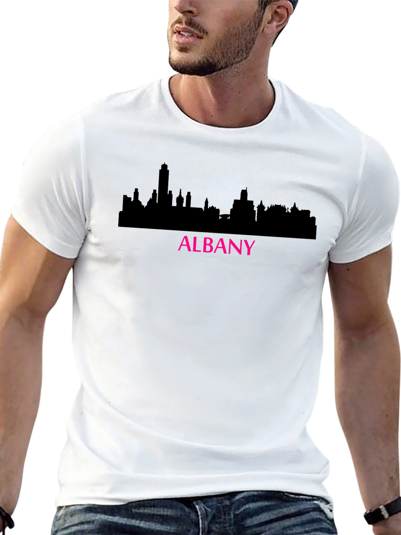 Albany Skyline Graphic Tee - Black