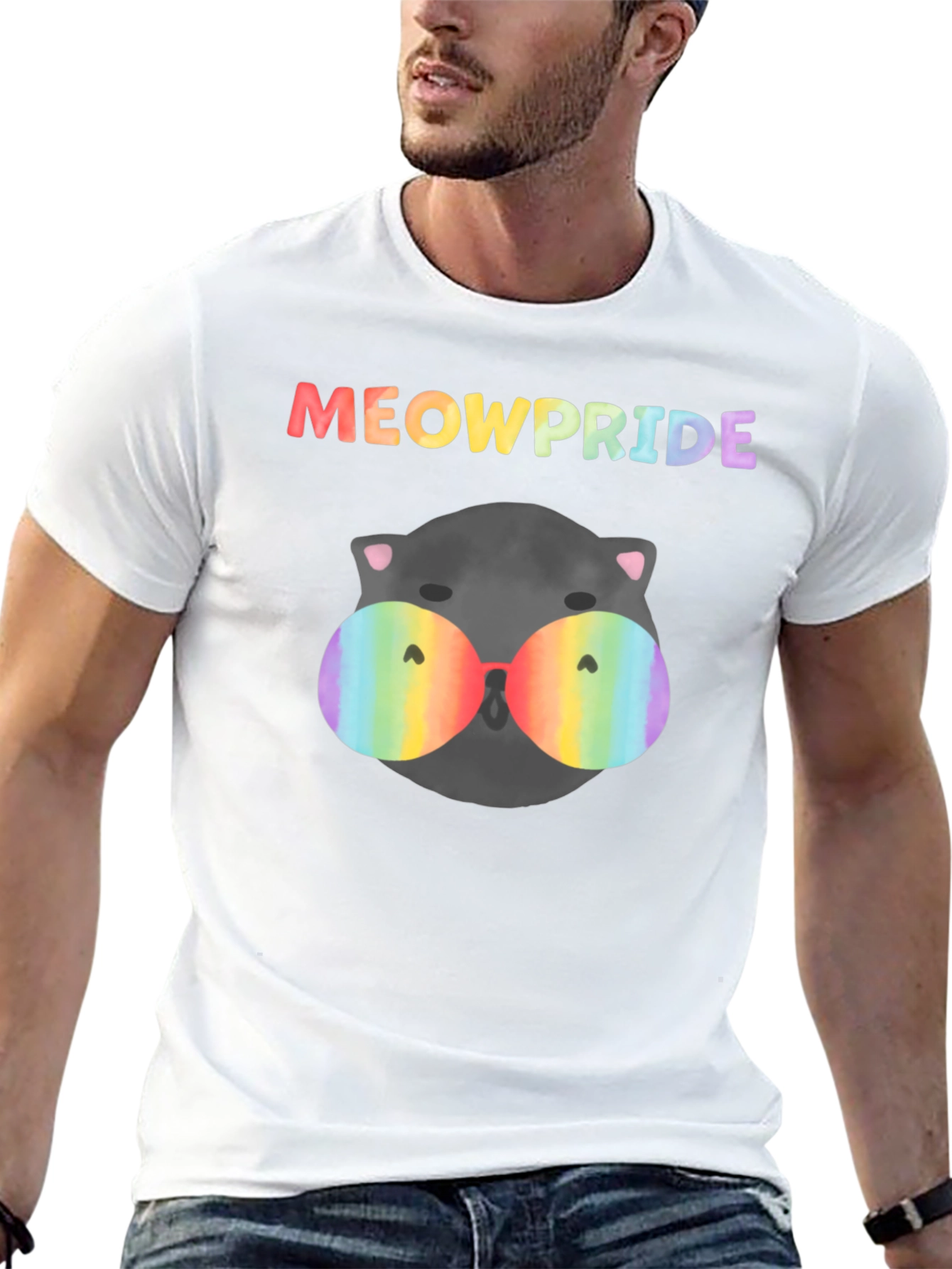 MeowPride T-Shirt - Rainbow Cat Pride Shirt