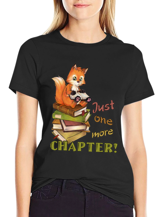Bookworm Fox T-Shirt - Just One More Chapter