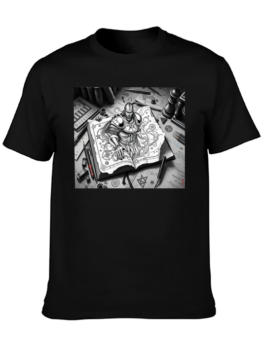 Knightly Grimoire T-Shirt - Unique Graphic Tee