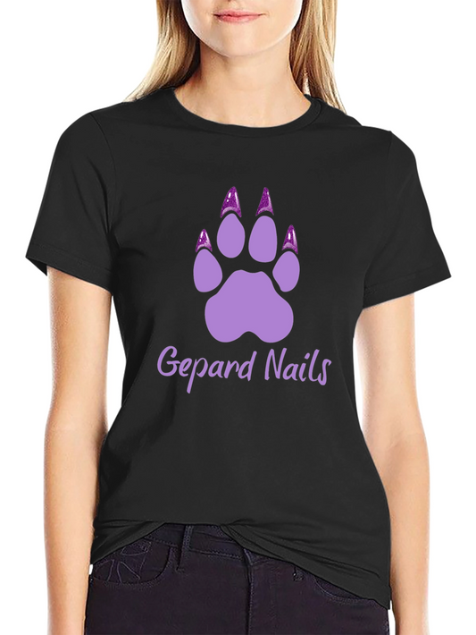 Gepard Nails T-Shirt - Stylish Paw Print Tee