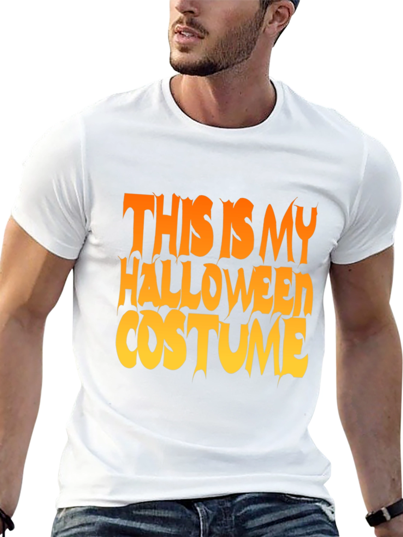 Halloween Costume Graphic Tee - Black