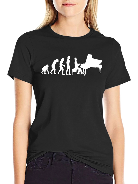 Evolution of Piano Player T-Shirt - Musician Humor Tee