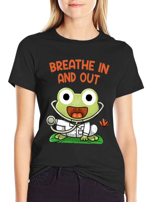 Frog Doctor T-Shirt - Breathe In And Out Funny Tee