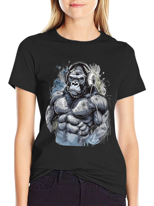 Gorilla Gym T-Shirt - Black Graphic Tee