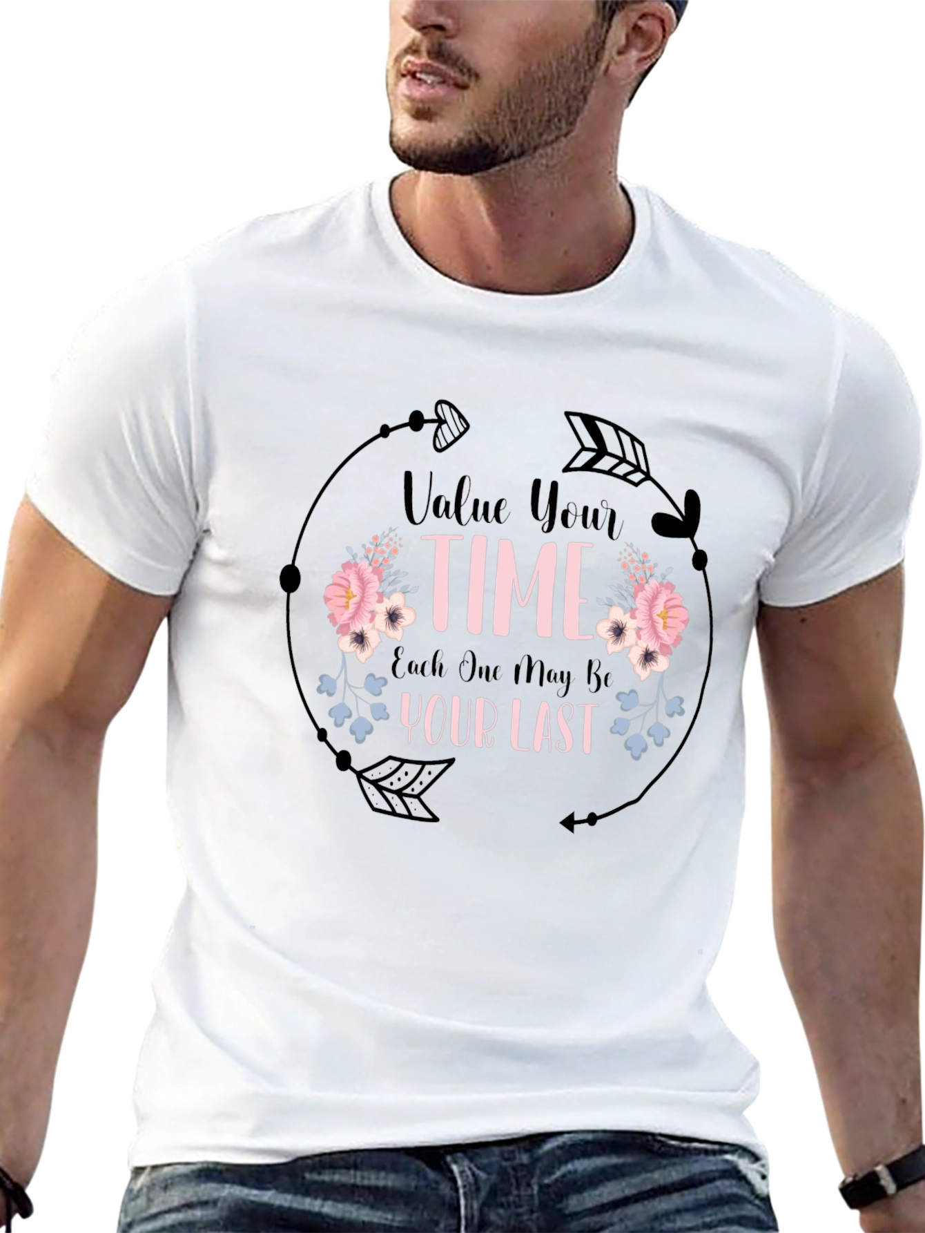 Value Your Time Graphic Tee - Black