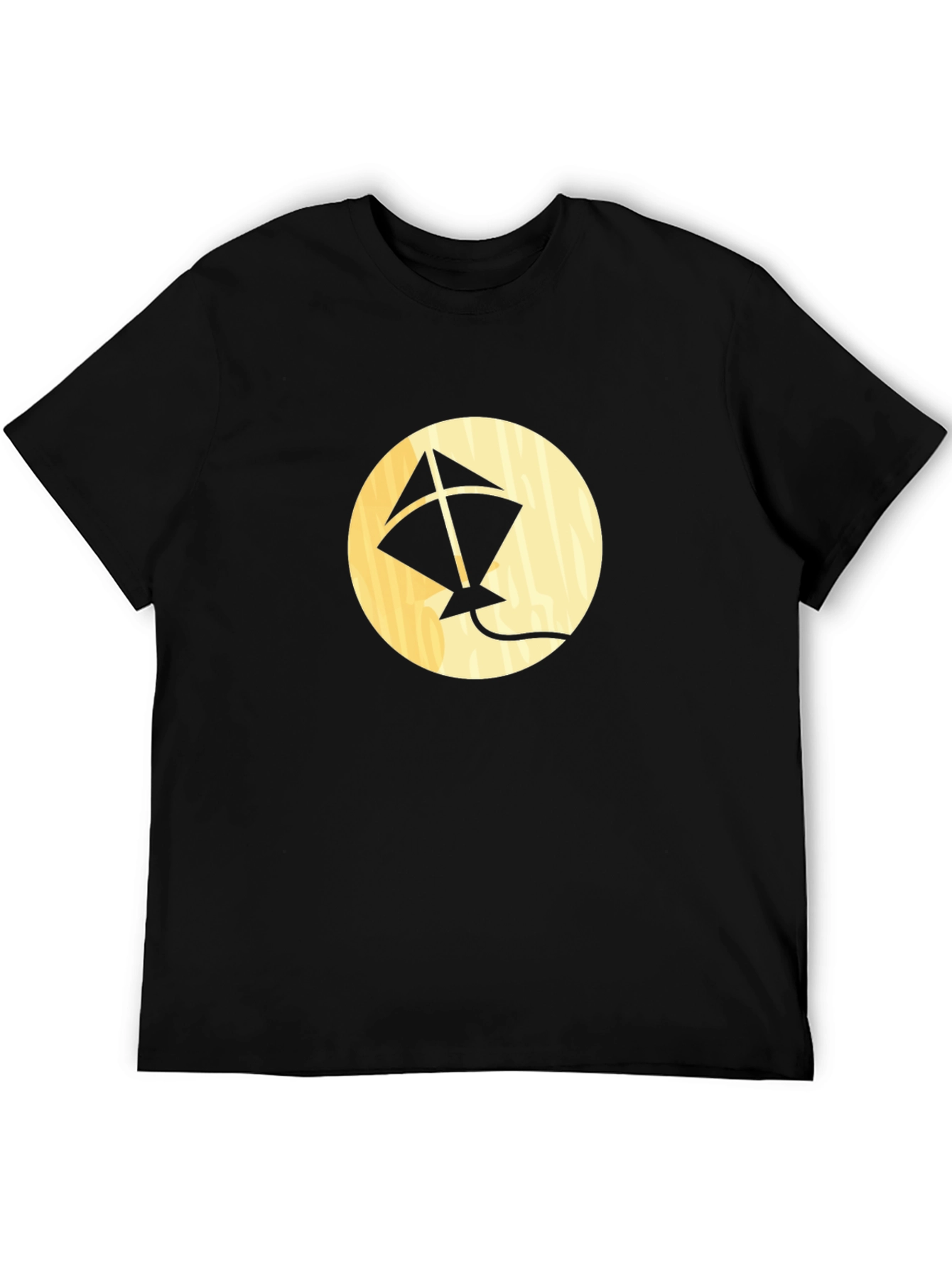Kite Graphic Tee - Black Cotton Casual Shirt