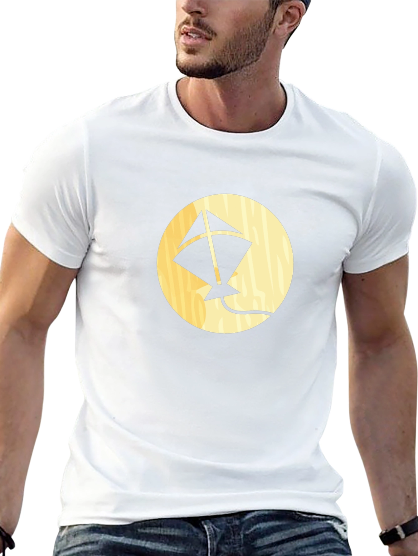 Kite Graphic Tee - Black Cotton Casual Shirt