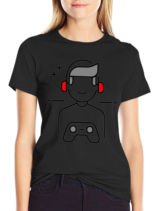 Gamer Icon Graphic Print T-Shirt