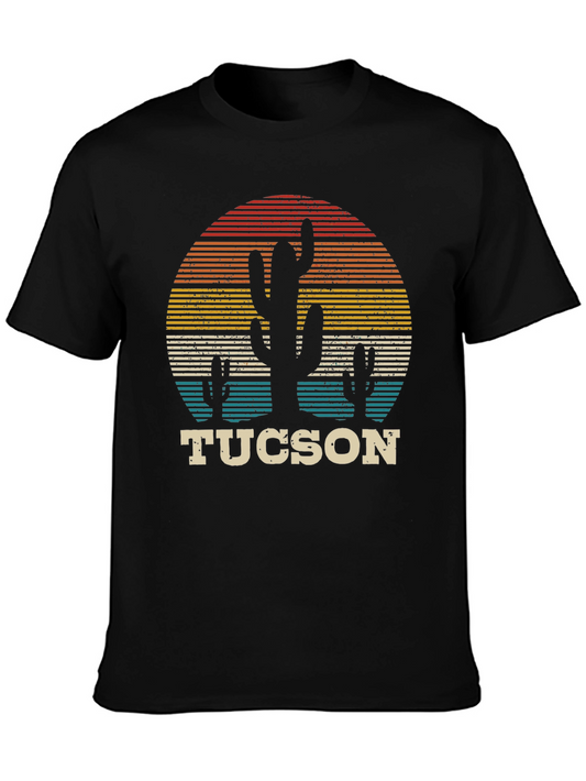 Tucson Cactus Sunset Graphic T-Shirt