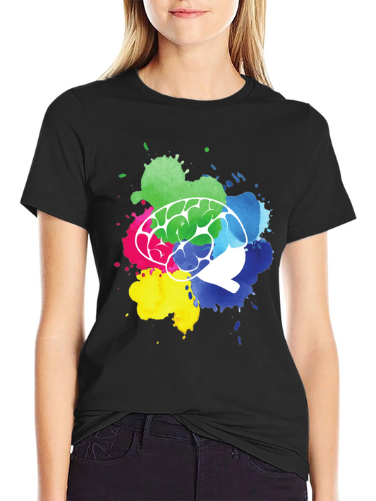 Colorful Brain Splatter T-Shirt